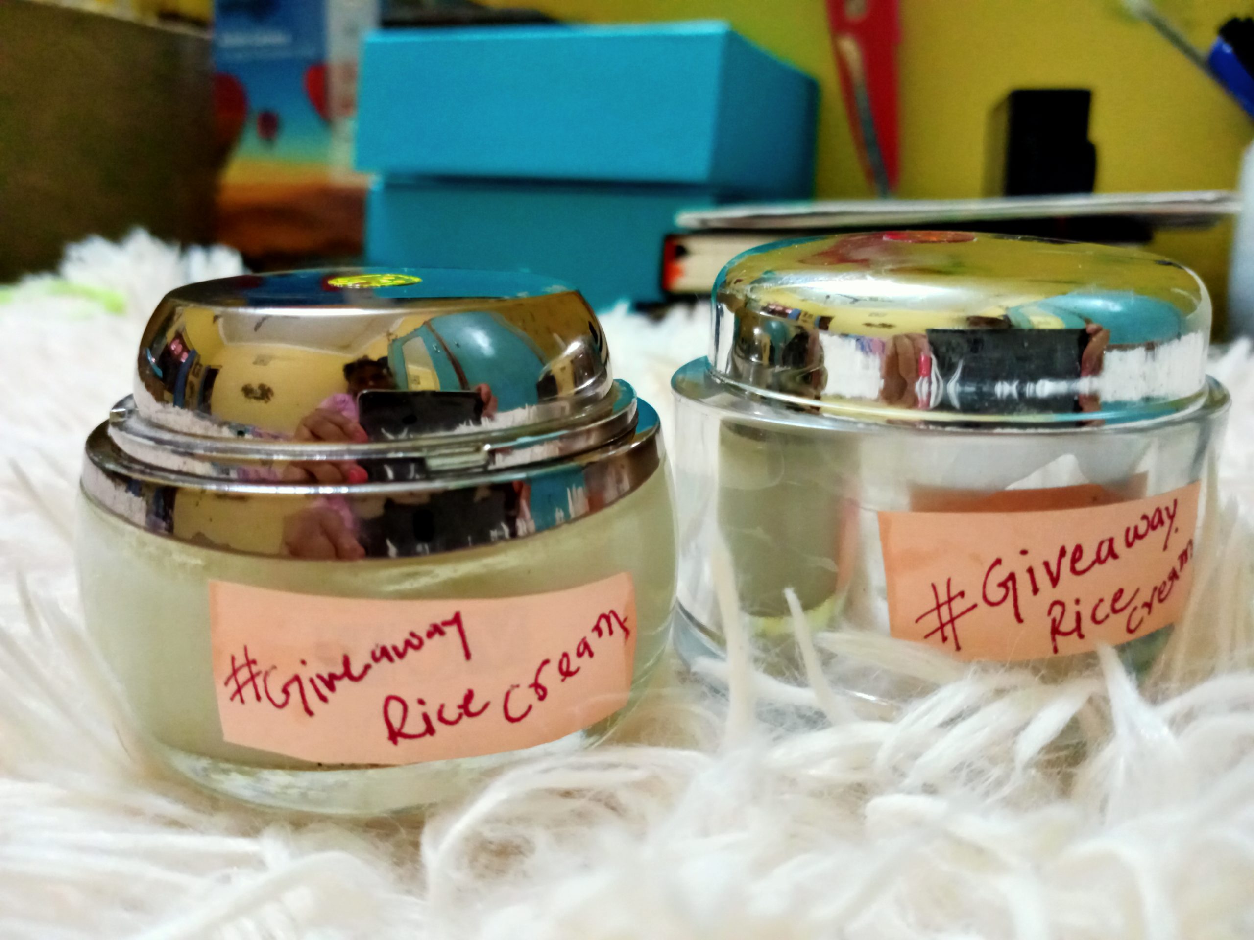 Rice cream is known for skin whitening, anti-aging, blemish free skin.
